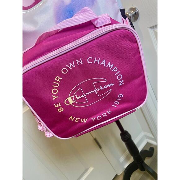 Champion Laptop Backpack with Lunch bag pink tie dye water bottles holder School - Picture 4 of 15